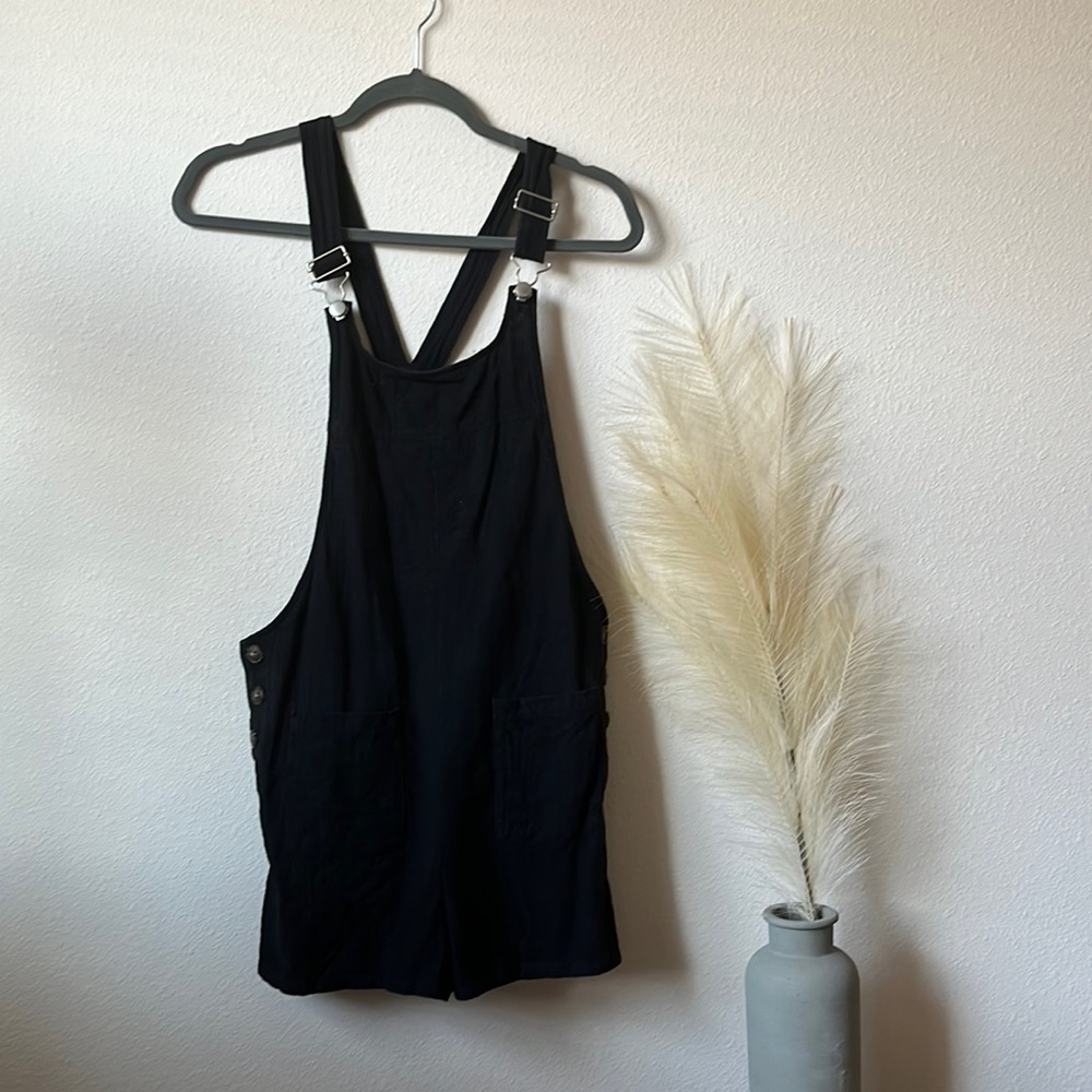 HYFVE Black Linen Short overalls Size Small